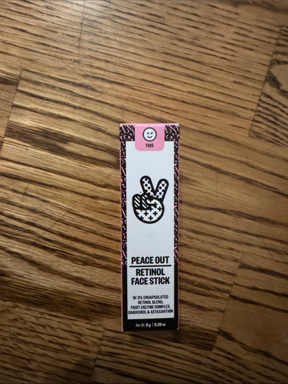 BNIB Peace Out Retinol Face Stick - White & Pink Packaging
